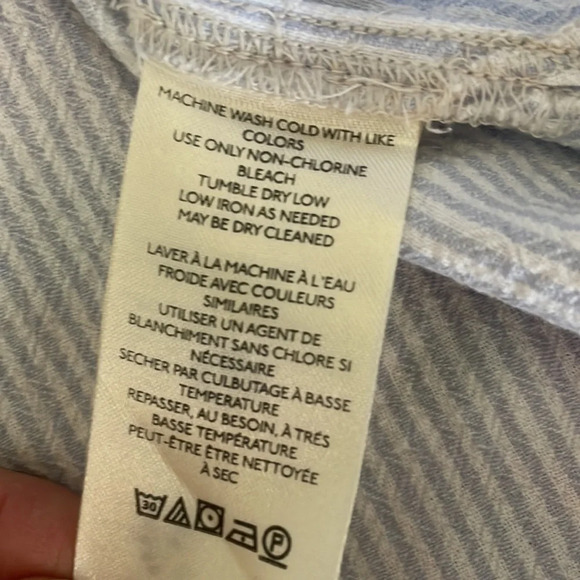 NWT Free People Women's Ellie Stripe Top, Blue Combo M - Picture 9 of 9